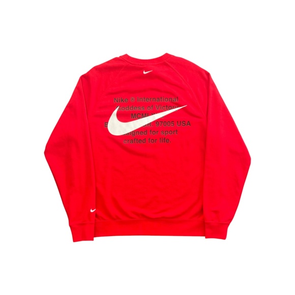 Nike Red Double Swoosh Goddess Of Victory Sweatshirt Mens Size Large NWT - Picture 2 of 8